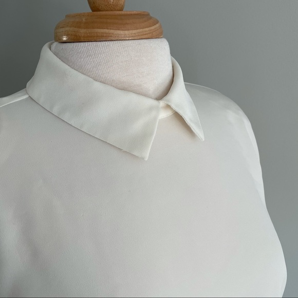 Vintage Peter Pan Collar Creamy White Blouse - Picture 7 of 11
